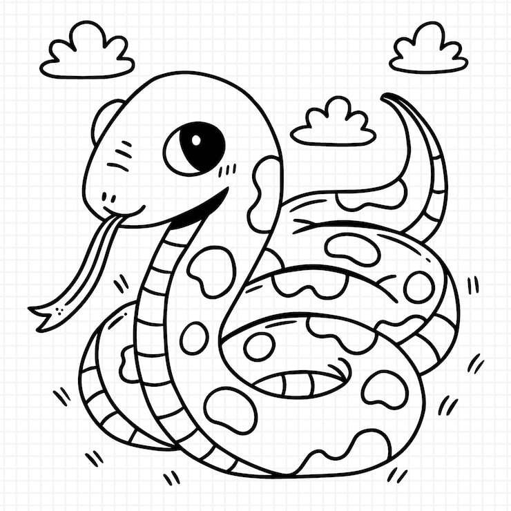 Hand Drawn Snake Outline Illustration 23 2149267508