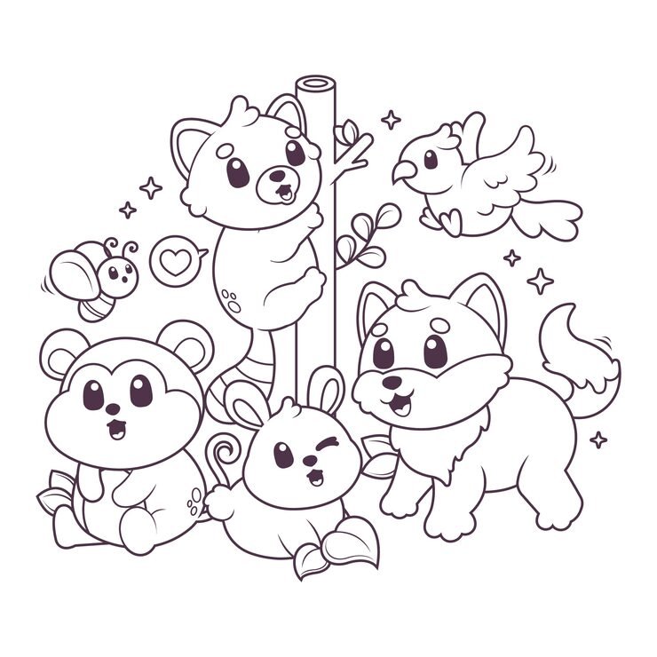 Hand Drawn Zoo Animals Illustration 23 2151187374