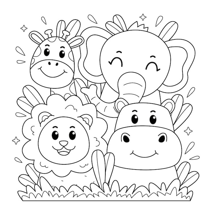 Hand Drawn Zoo Animals Illustration 23 2151194444