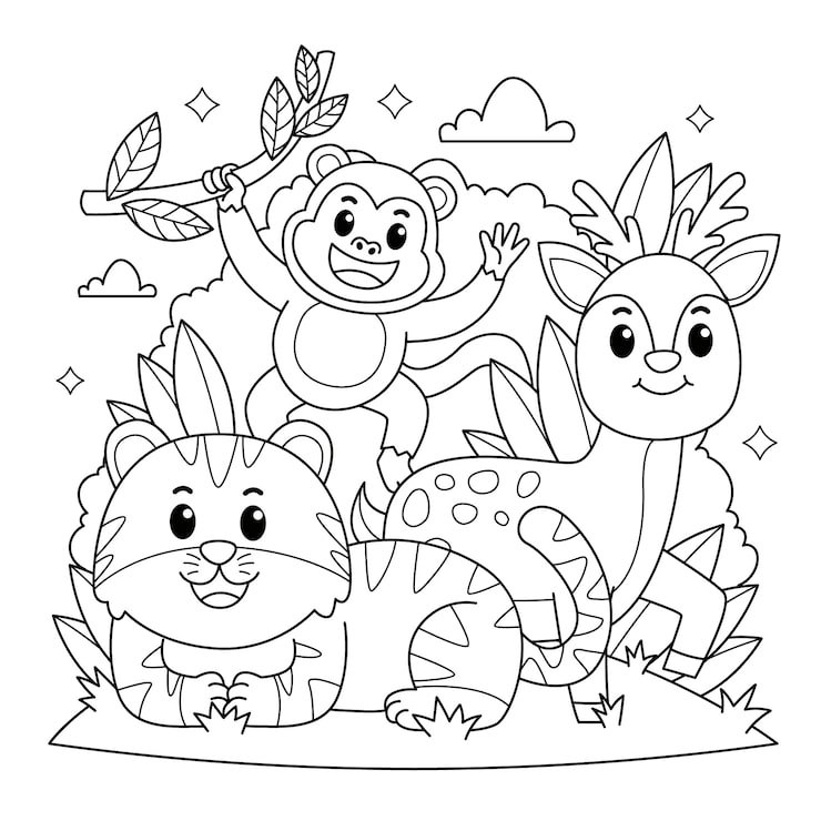 Hand Drawn Zoo Animals Illustration 23 2151194447