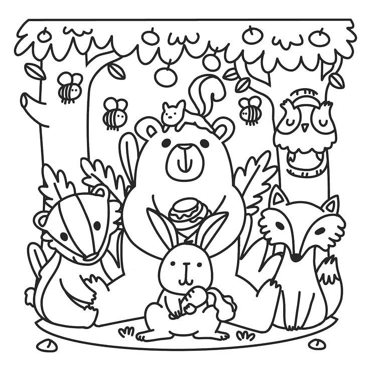 Hand Drawn Zoo Animals Illustration 23 2151223357