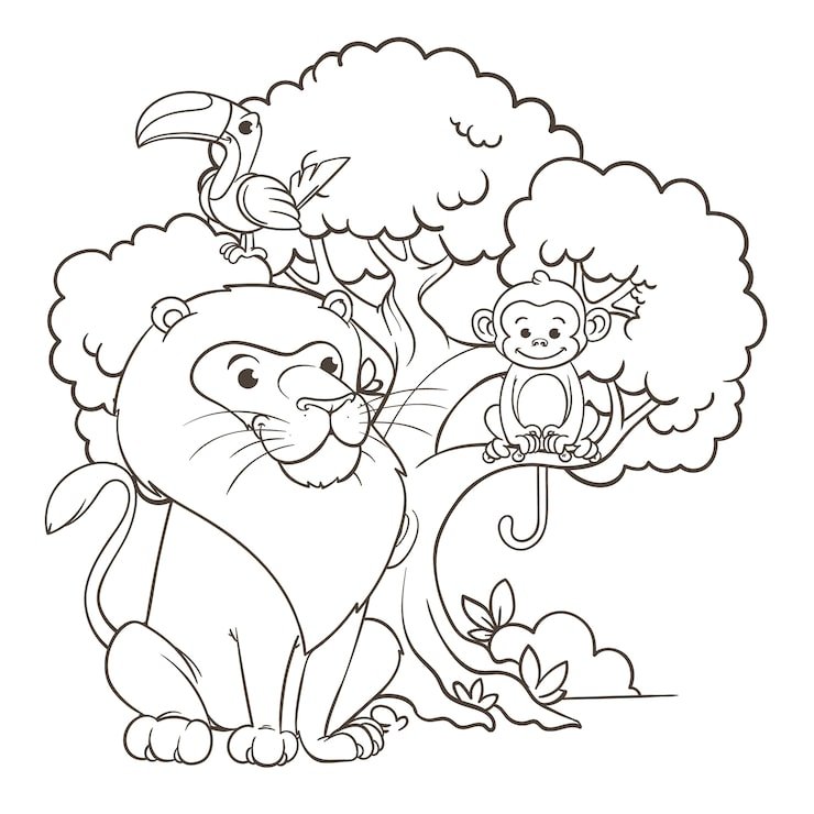 Hand Drawn Zoo Animals Illustration 23 2151249038