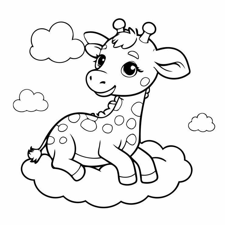 Joyful Giraffe Kids Coloring Book 925324 8798