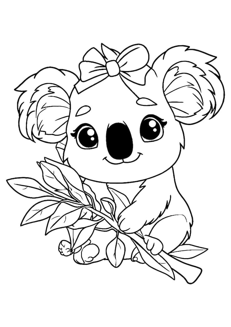 Koala Coloring Page Koala Line Art Koala Coloring Page 100108 10815