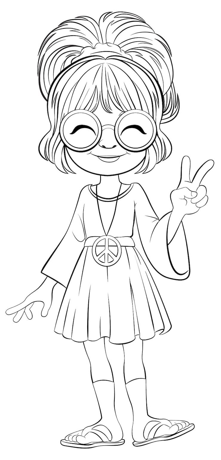 Peaceful Girl With Retro Style 1308 165931