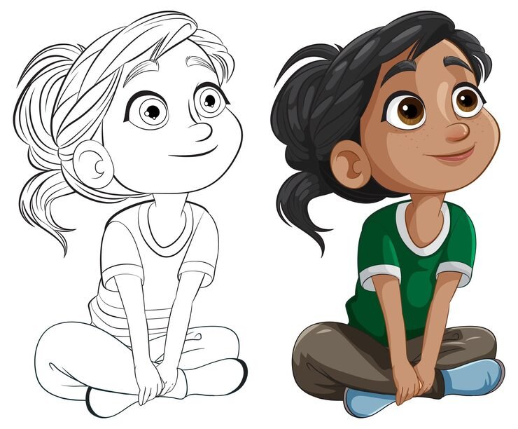 Playful Children Vector Illustration 1308 164298