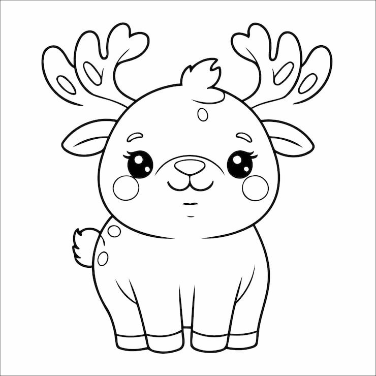 Reindeer Coloring Book Drawing Kids 925324 4134
