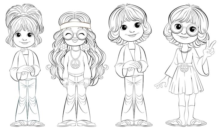 Retro Style Childrens Fashion Illustration 1308 168332