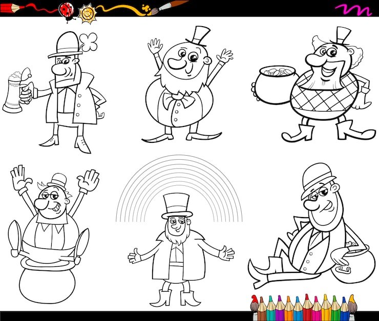 Saint Patrick Set Coloring Page 11460 7693