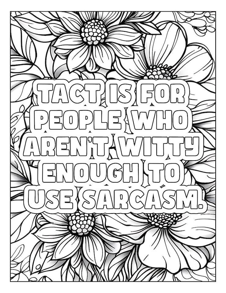 Sarcastic Quotes Coloring Page 588554 10325
