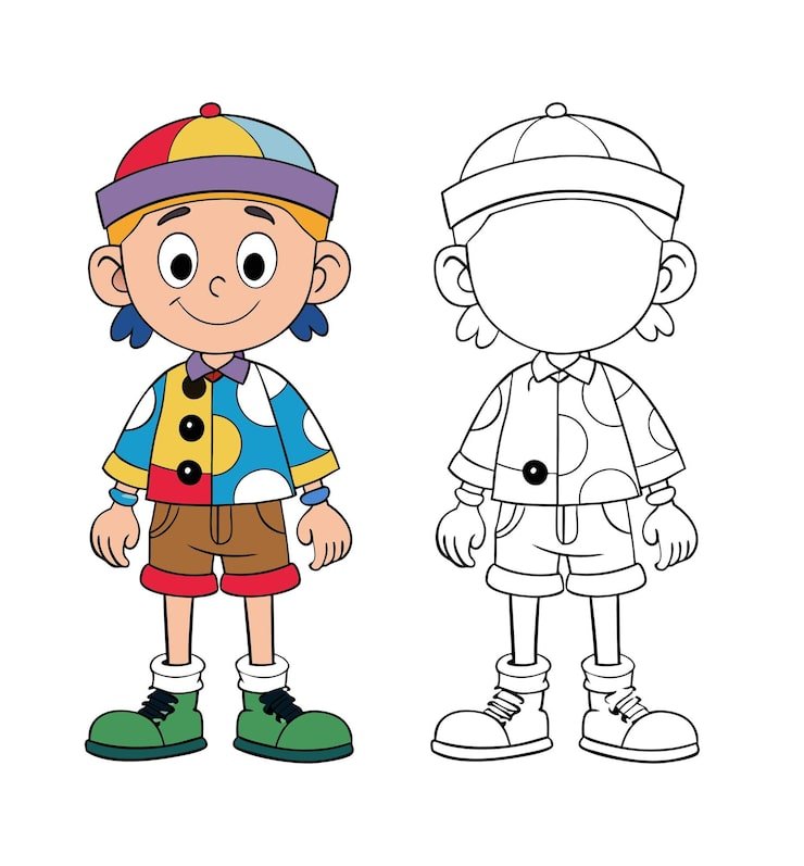 Smiling Boy Cartoon Illustration 1283348 110100
