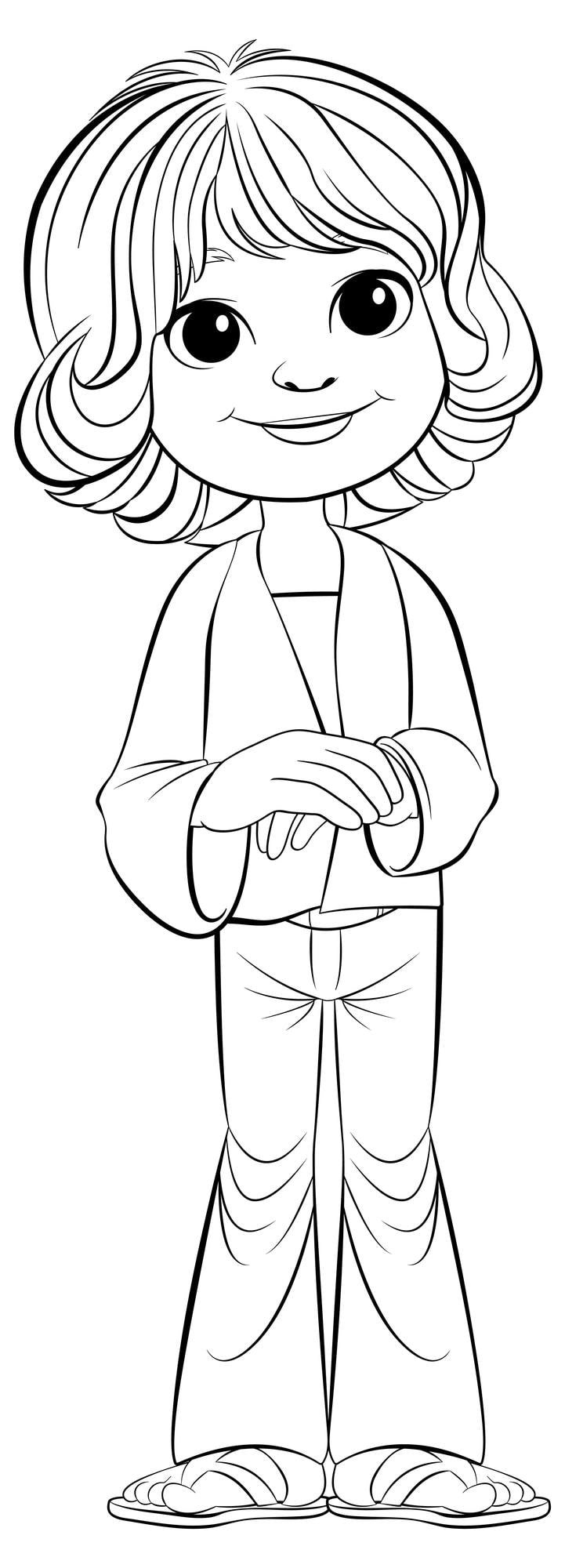 Smiling Child Casual Outfit Illustration 1308 164041