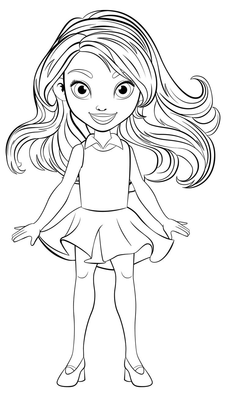 Smiling Woman Mini Dress Vector Illustration 1308 159818