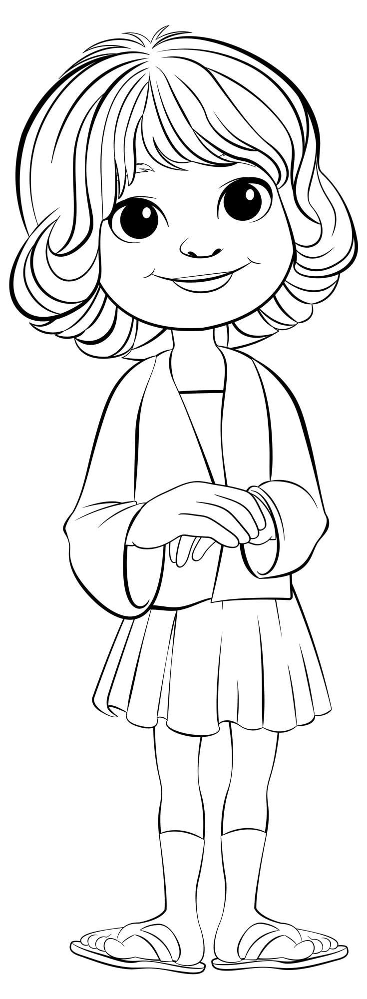 Smiling Young Girl Vector Illustration 1308 163351