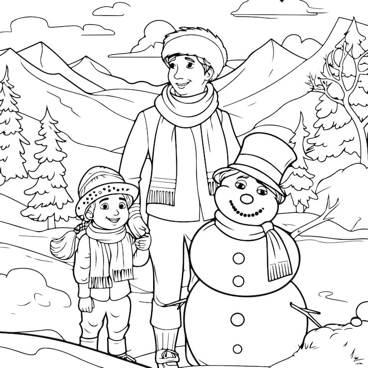 Snowman Coloring Page 793248 1146