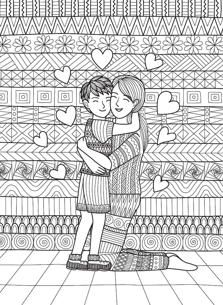 Son Mother Giving Hug 1411 93