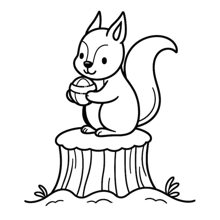 Squirrel With Ball His Hand Stump 1166600 899