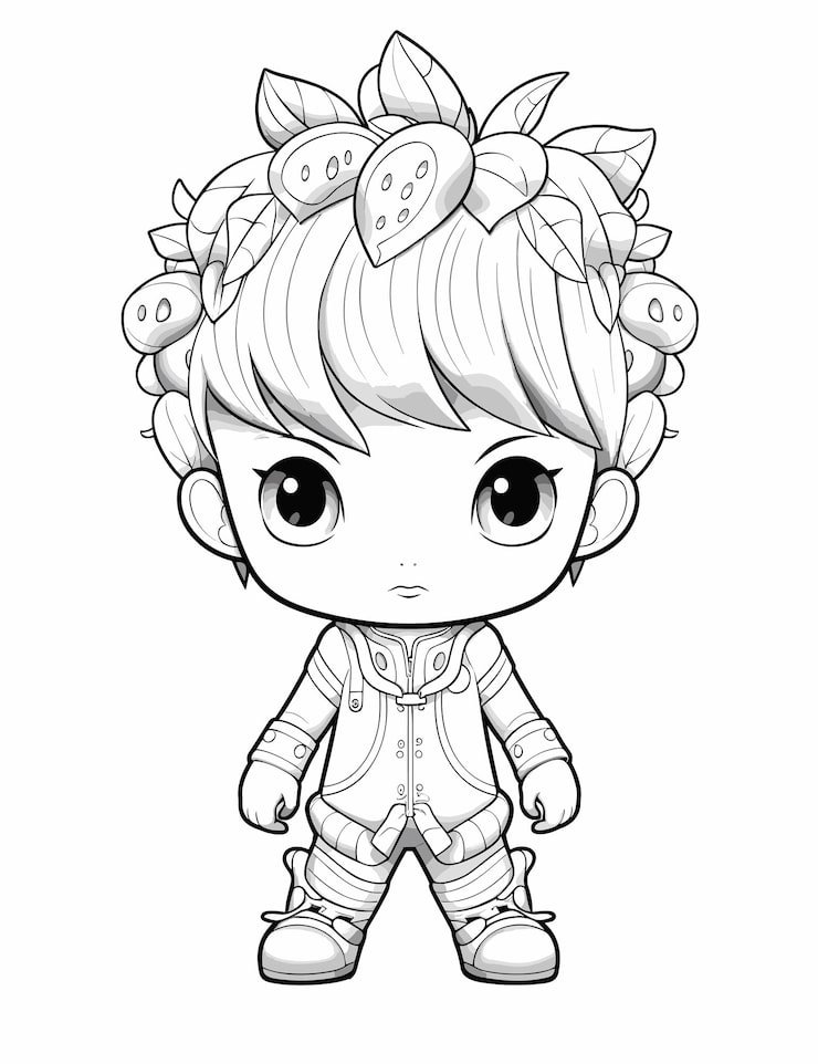 Strawberry Cartoon Vector Illustration Nature Concept Isolated Premium Mascot Fruit Coloring Page 884500 39959