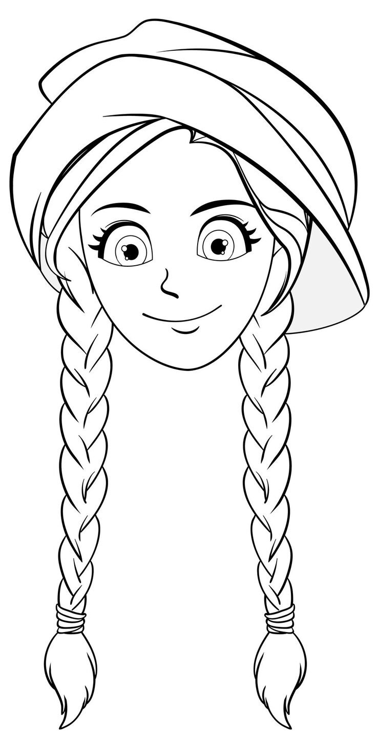Vector Cartoon Illustration Woman With Braided Hairstyle 1308 153733