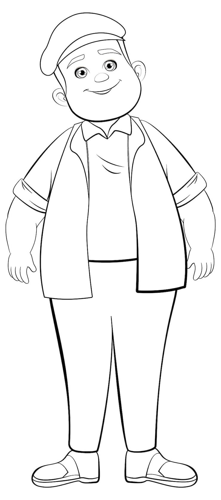 Young Male Cartoon Wearing Hat 1639 53299